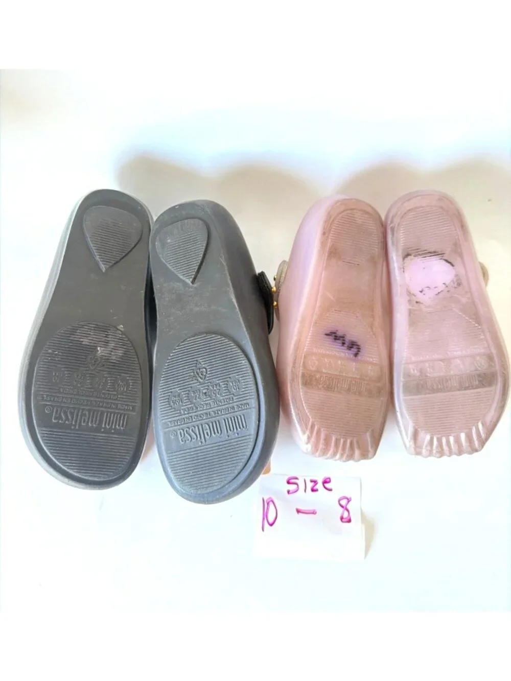 Mini Melissa Bundle 2 Pairs Size Girls 10 and 8  (4163)